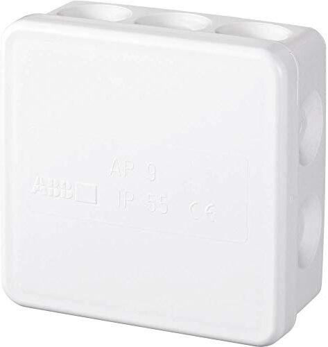 ABB 2TKA140012G1 Scatola di derivazione, 86 x 86 x 39 mm, IP65, colore: Bianco