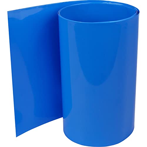 ISOLATECH Tubi termorestringenti in PVC a metraggio blu senza adesivo Dimensioni piatte 100mm (Ø63,7mm) 5 metri 2:1 Set per l'isolamento di batterie 18650 non etichettato (Ø63,7mm 5 metri)