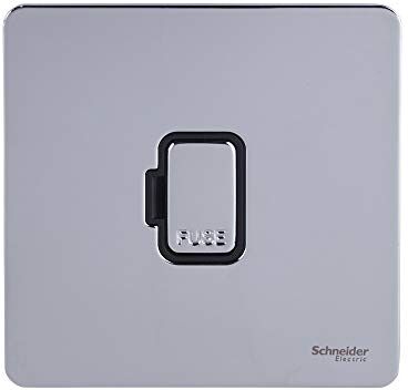 Schneider Electric GU5400BPC Piastra piatta senza viti, con fusibile, senza interruttore, cromata