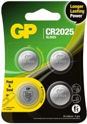 GP CR2025 Set da 4    Lithium   Batterie al Litio a bottone CR 2025 da 3V Lunga Durata