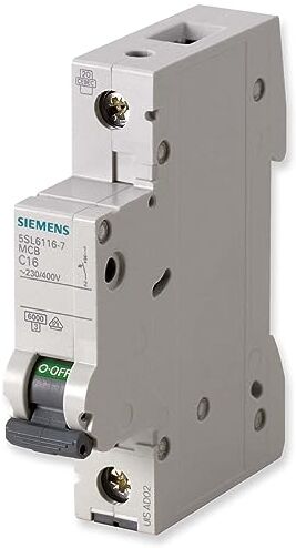 Siemens Magnetotermico Automatico 230/400V, 6Ka 1P C- 2A, Bianco, 20 x 100 x 80 Mm