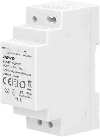 Orno PSU-643 Alimentatore 2V DIN guida 2A, 24W, 2 Moduli