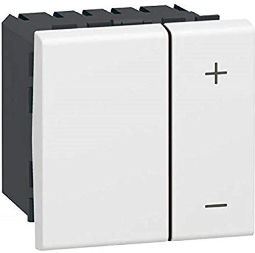 Legrand Interruttore dimmer da parete in mosaico da 600 W Controllo variabile dell'illuminazione senza piastra/senza supporto Prodotto in Francia Bianco