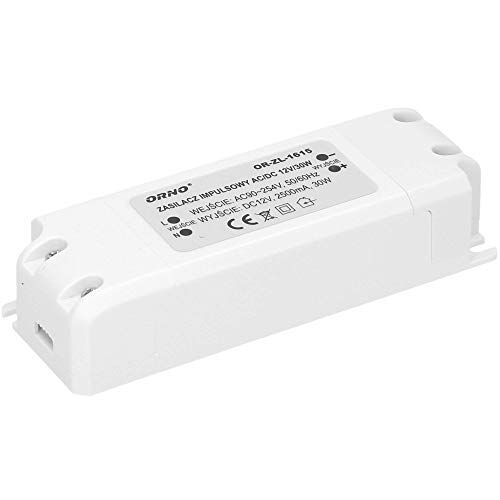 Orno Trasformatore 2v (90VAC-254VAC 2VDC) per G4 MR MR6 GU5.3 Lampadine a LED o strisce LED ((30W)