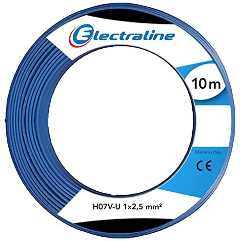 Electraline Bobina di filo, 10 m, azzurro