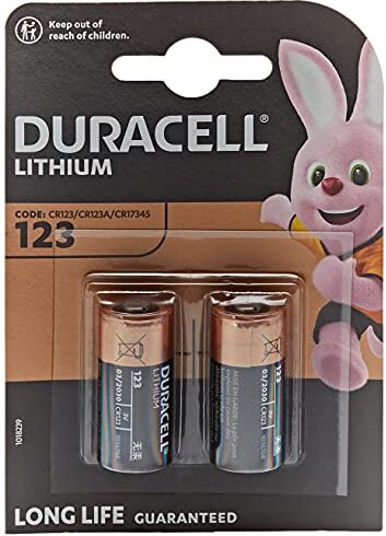 Duracell CR123 Batteria al Litio per foto ultra, confezione da 2 pile