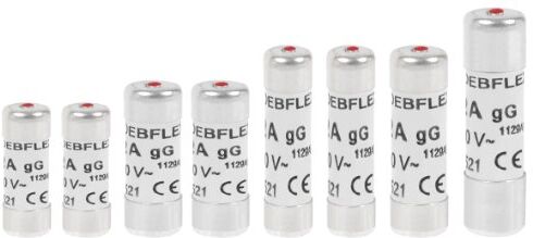 DEBFLEX Set di 8 fusibili elettronici, con spia 2 x (10 A + 16 A + 20 A) + 1 x (25 A + 32 A) -Nf-Deblex -Grigio, Grigio