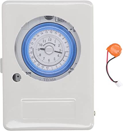 YWBL-WH Interruttore di controllo del tempo meccanico, timer preciso a risparmio energetico per scaldabagni, distributori d'acqua, interni/esterni 100‑240 V CA