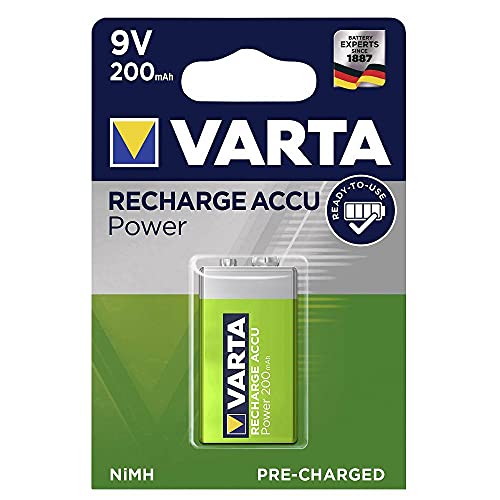 Varta Accu NiMH ricaricabile, 200 mAh, 9 V, E-Block, HR9V