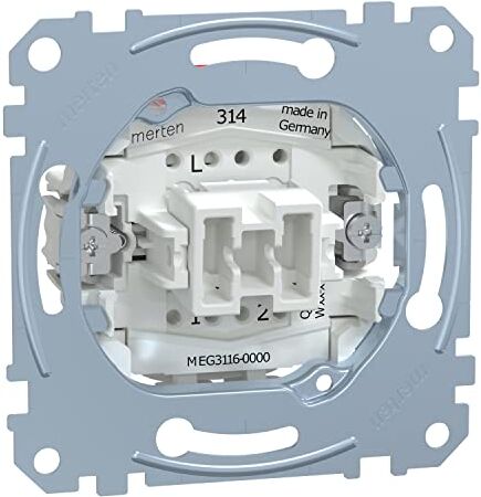 Schneider Electric Merten MEG3116-0000 Interruttore e interruttore alternatore 10 A AC 250 V Morsetti a innesto Incasso per l'installazione di interruttori e prese Moduli di illuminazione