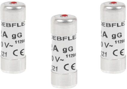 DEBFLEX 3 fusibili con spia 8,5 x 23 10 A, 230 V