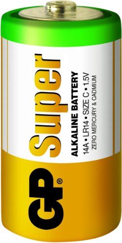 GP Batteries Super Alkaline C Single-Use Battery Alcalino 1,5 V Batterie (Single-Use Battery, C, Alcalino, Cilindrico, 1,5 V, 2 pezzo(i)