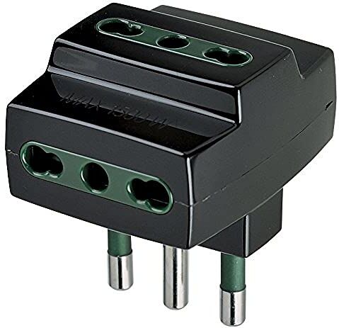 VIMAR Adattatore multiplo SICURY 250 V~, spina grande 2P+T 16 A standard italiano tipo S17, tre Bpresa 2P+T 16 A standard italiano tipo P17/11