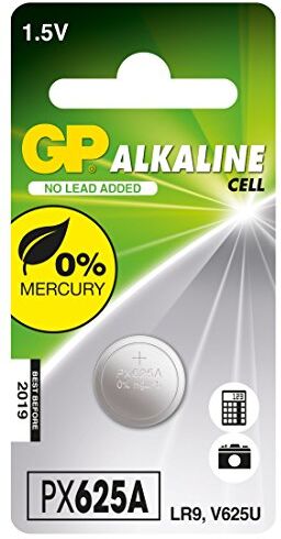 GP PX625A Set da 1 Pila    Alcaline   Batteria a bottone V625A LR9 da 1,5V Lunga Durata