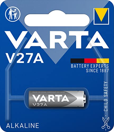 Varta V27A MN 27 LR27, 4227101401, Batteria Alcalina, 12 Volts, Diametro 8 mm, Altezza 28,2 mm, Confezione 1 pila