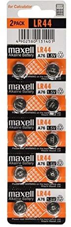 Maxell Pilas de botón AG 13, 1,5 V, 110 mAh, AlMn