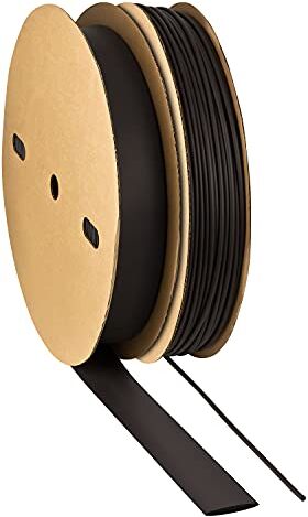 ISOLATECH Guaina termoretraibile con rapporto di restringimento 2:1, colore nero, diversi diametri, senza etichetta, 10 mm, 100 metri