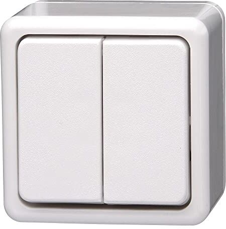 Kopp Interruttore di serie standard a montaggio superficiale, 10 A, 250 V, bianco artico,