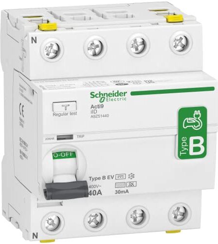 Schneider Electric Acti9 Iid 4P 40A 30mA B EV