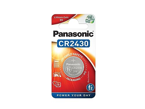 Panasonic Batteria CR2430 3 V al litio a bottone, confezione da 12 pezzi