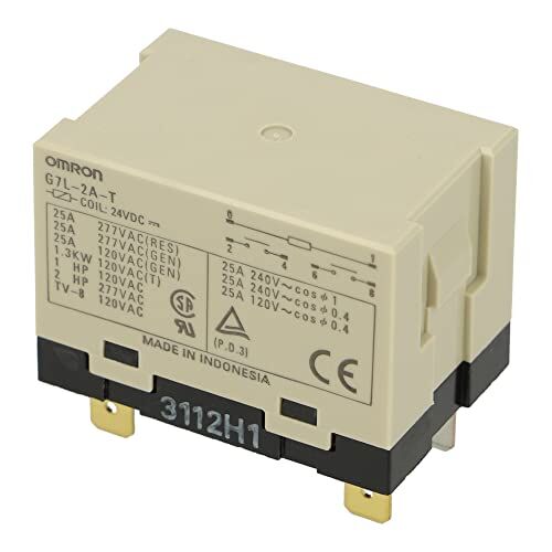 OMRON G7L-2A-T 24DC   155030    POWER RELAY, 24VDC, 2 POLES, DPST-NO CONTACT FORM, QUICK CONNECT TERMINALS