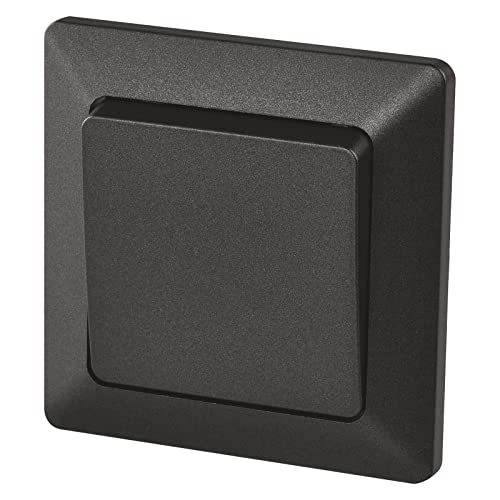 Emos Interruttore a campana nero con bilanciere 250 V ~/10 AX, in plastica, senza scatola da incasso, classe di protezione IP20 per uso interno