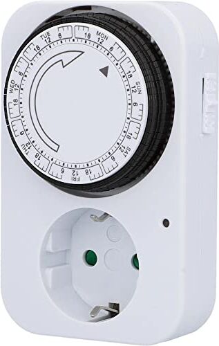 Unitec Timer Settimanale Meccanico Interni IP20 Analogico Bianco 2 Ore Regolabile