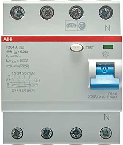 ABB F204 A 40A 30MA INTERR.DIFFERENZ. PURO 4P, White