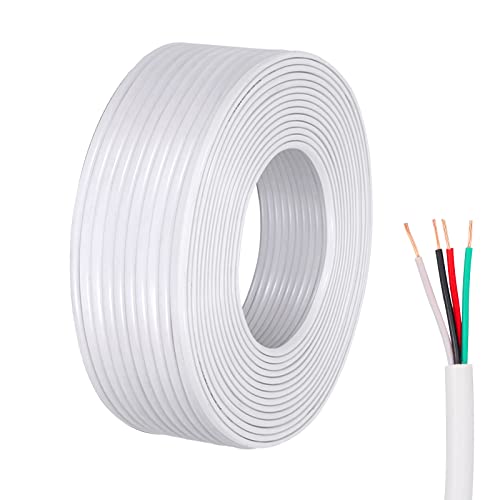 inodiref 10 Metri Rotondo in PVC Corrente Elettrica Cavo Filo di Rame Flessibile Cavo Elettrico Bianco Diametro Esterno Complessivo 3 mm per l'Installazione di Elettrodomestici a Basso Consumo