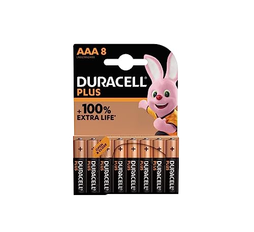 Duracell 8X  AAA Plus (1 Blister Da 8 Batterie) 8 Pile Mini Stilo (LR03/MN2400)