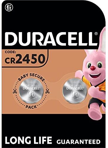 Duracell 2450, Batteria Specialistica a Bottone al Litio 3V, Specialistica Elettronica, confezione da 2, progettato per l'uso in sensori magnetici, bilance, dispositivi indossabili e medici