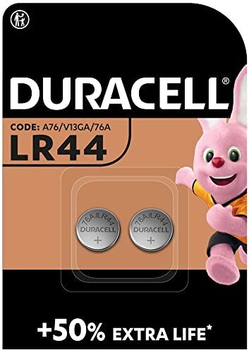 Duracell LR44, Batteria Bottone Alcalino 1.5V, Specialistica Elettronica, confezione da 2, (76A/A76/V13GA) progettate per l'uso in giocattoli, calcolatrici e dispositivi di misurazione