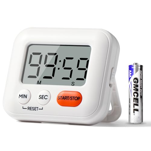 Blendura Timer Cucina Timer Digitale, Timer Bambini con Interruttore di Accensione, Adatto a Varie Occasioni come Cucinare, Cuocere al Forno, Sport, Esami, Giochi, Viene Fornito con 1 Batteria AAA