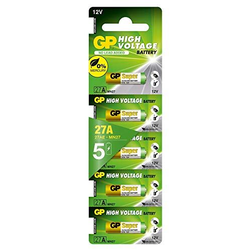 GP Batterie 27A Set da 5 Pile    Alkaline   Pile 27 A Alcaline da 12V Lunga Durata