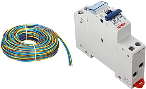 Electraline 25151 Cavo Unipolare N07V-K, Sezione 1x2.5 mm, 25 mt. La confezione può variare leggermente. & Gewiss GW90027 Interruttore Magnetotermico 16A, 1P+N, 4,5KA, Automatico, Multicolore