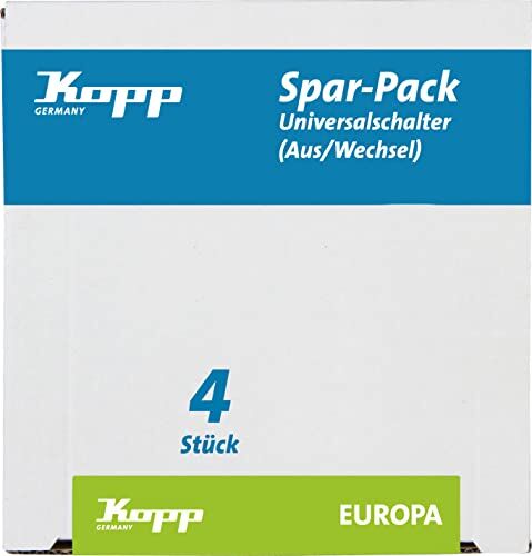 Kopp Interruttore universale Europa, confezione professionale da 4 pezzi