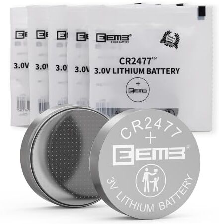 EEMB CR2477 3V al litio Li-MnO₂ Batteria a bottone 2477 DL2477 ECR2477 Compatibile con dispositivi intelligenti a lume di candela senza fiamma, allarme portachiavi con telecomando/sensore(5)