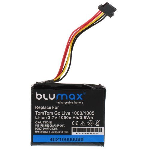 Blumax batteria pila 3.7V 1050mAh per navigatore GPS TOMTOM GO LIVE 1000 1005