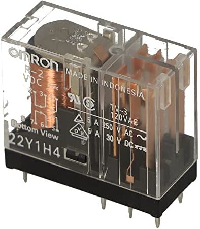 OMRON G2R2-24VDC   G2R-2 24DC   379219    RELAY, DPDT, NON-LATCHING, PCB STYLE/MOUNT, 24V DC COIL, 5 A,