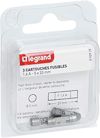 Legrand Fusibile per dispositivi elettronici 1,6 a 368 w 5 x 20 mm