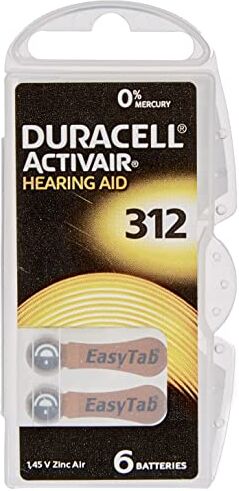 Duracell Pila Per Apparecchi Acustici 'Da 312' Zinc Air.