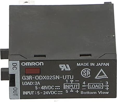 Omron G3R-ODX02SN-UTU 5-24DC   124675    SOLID-STATE RELAY 5PIN 1P 2A 4-60VDC