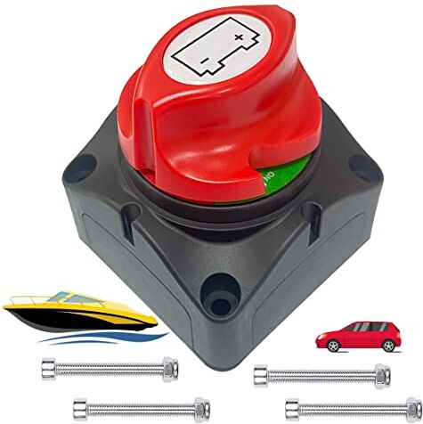 FUKPO Interruttore Batteria,  Interruttore Principale Stacca Batteria 12v 24V 48V Interruttore di Separazione Batteria, Interruttore di Disconnessione Stacca Batterie Auto Barca Camper Moto