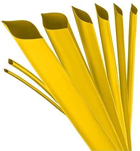 ISOLATECH tubo termorestringente al metro giallo con adesivo Ø 40mm 1 metro 3:1 set poliolefina l'isolamento dei cavi connessioni saldate non etichettato resistente ai raggi UV (Ø40mm 1 metro)