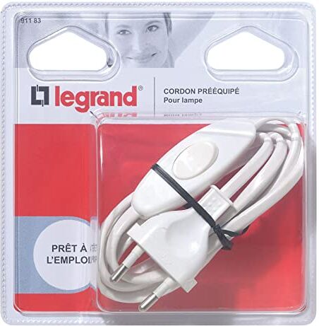 Legrand Cavo per lampada da 1,5 m, colore: Bianco