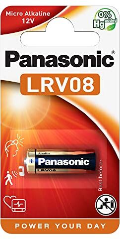 Panasonic – Set di 3 batterie Cell Power LR23 (LRV08) alkaline manganese, 12 V