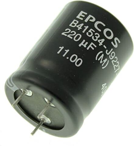 EPCOS 5x Elettrolitici Condensatore 220µF 100V 85°C ; B41534J9227M ; 220uF