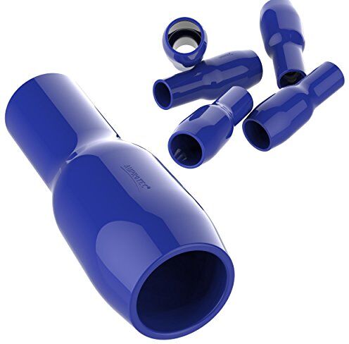 AUPROTEC 50x Cappucci Isolanti per Connettori 16 mm² 25 mm² blu Camicetta isolante V16 Guaina in PVC per Capicorda nudi di Potenza ad Occhiello Forchetta Puntale Spina ecc. per Cavi Fili Elettrici