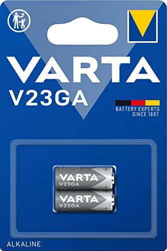 Varta V23GA MN21-3LR50 A23, 4223101402, Batteria Acalina, 12 Volts, Diametro 10,3mm, Altezza 28,5mm, confezione 2 pile