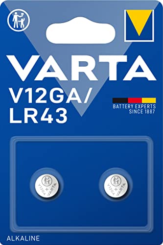 Varta Pile a Bottone Alcaline V12GA/LR43 (Confezione da 2)